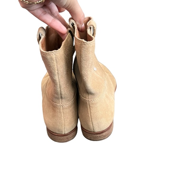 MADEWELL Leah Leather Suede Tan Ankle Boots Booties - Picture 11 of 15